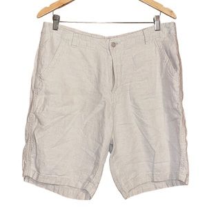 •OCEAN & COAST• 100% LINEN BEACH SHORTS SIZE 34 in excellent condition